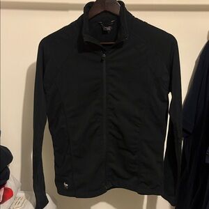 Women’s full zip athletic performance Black Jacket size Small, Made in Canada